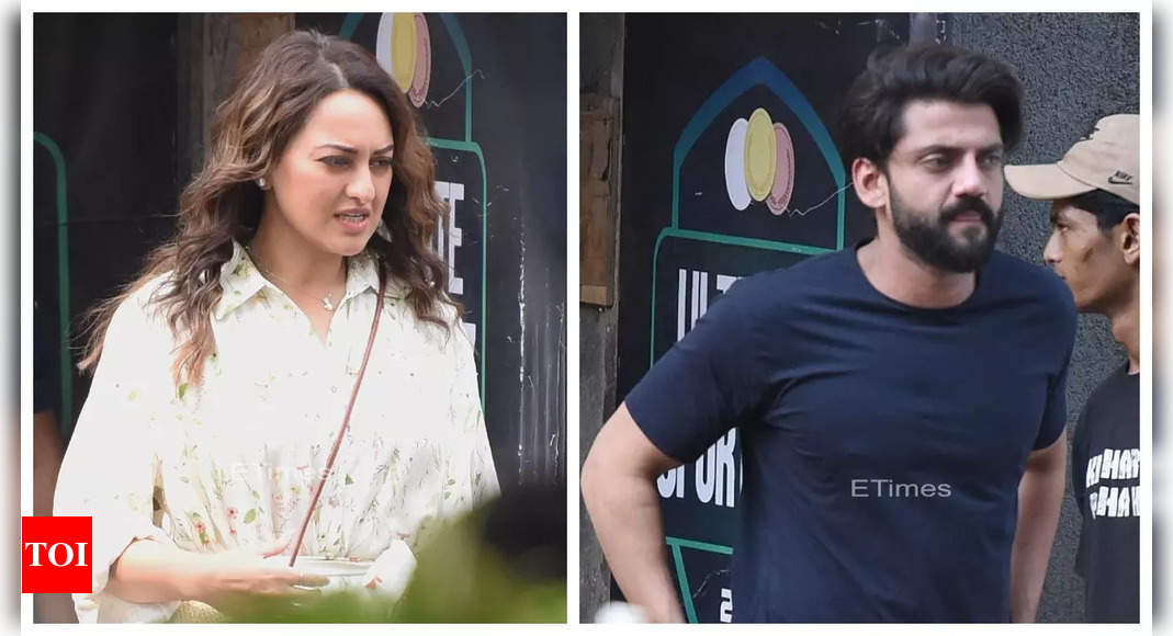 Sonakshi Sinha spotted and snapped shooting with rumoured boyfriend Zaheer Iqbal in the city - See EXCLUSIVE photos | - Times of India