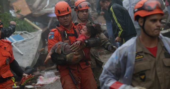 4-year-old rescued from under mud in Brazil after heavy rains kill at least 7 – National | Globalnews.ca