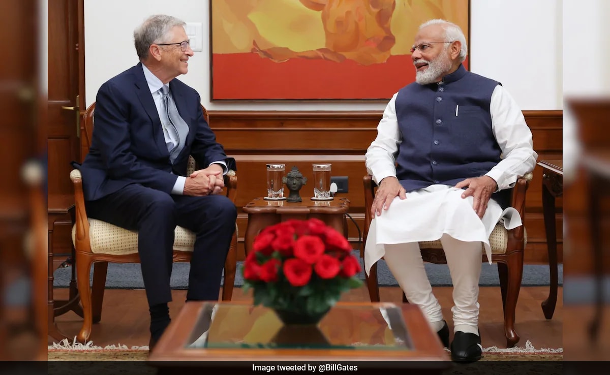 "Always A Delight": PM Modi Meets Bill Gates, Discusses AI, Climate