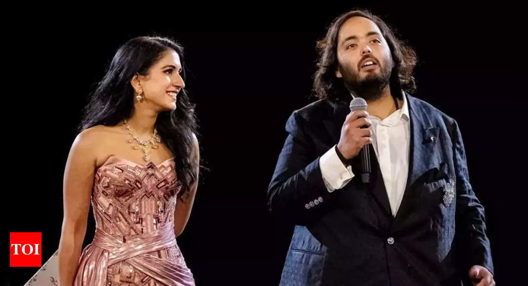 Anant Ambani expresses gratitude and love for Radhika Merchant in his pre-wedding speech | - Times of India