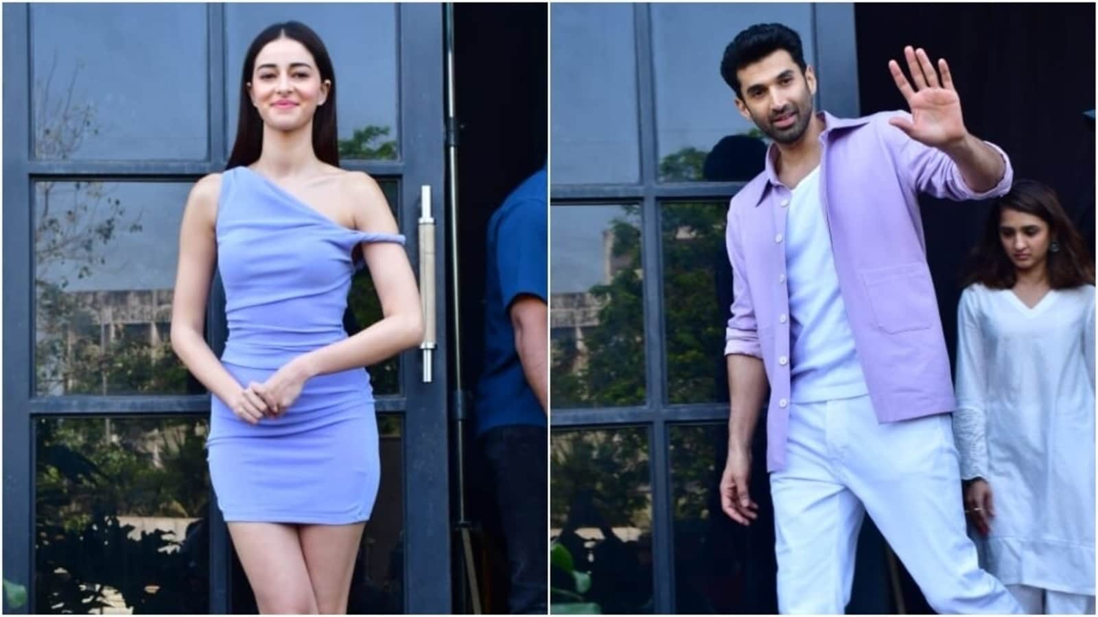 Ananya Panday, Aditya Roy Kapur twin in stylish pastel lilac outfits during day-out; prove it is the spring 2024 colour