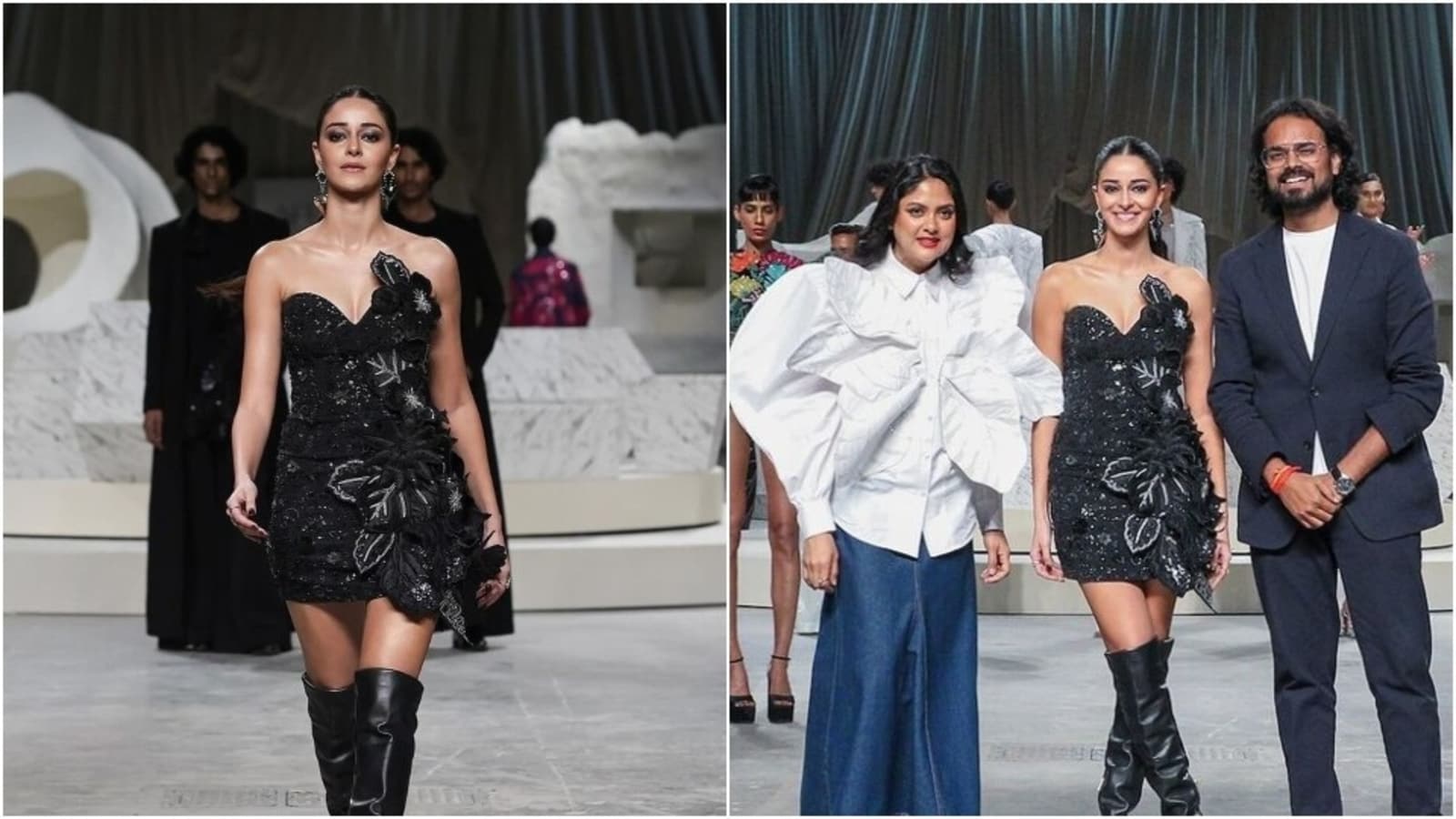 Ananya Panday for Rahul Mishra at Lakme Fashion Week steals the show in black mini dress; fans say the ‘best ramp walk’