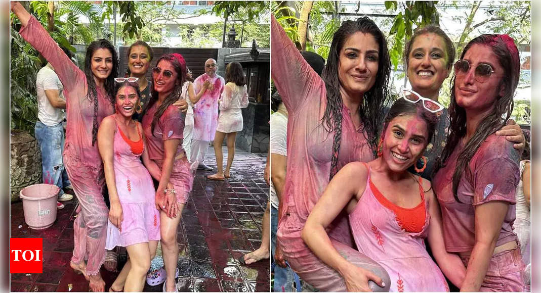 Anushka Kaushik thanks Raveena Tandon for making her feel at home during Holi celebration: ‘She has become family to me now’ | Hindi Movie News – Times of India