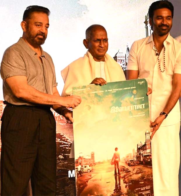 BREAKING: Kamal Haasan launches exciting, RETRO-style poster of Dhanush-starrer Illaiyaraaja at a memorable event in Chennai : Bollywood News – Bollywood Hungama