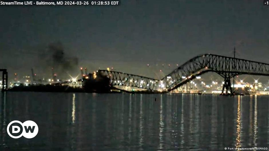 Baltimore bridge collapses after ship collision – DW – 03/26/2024
