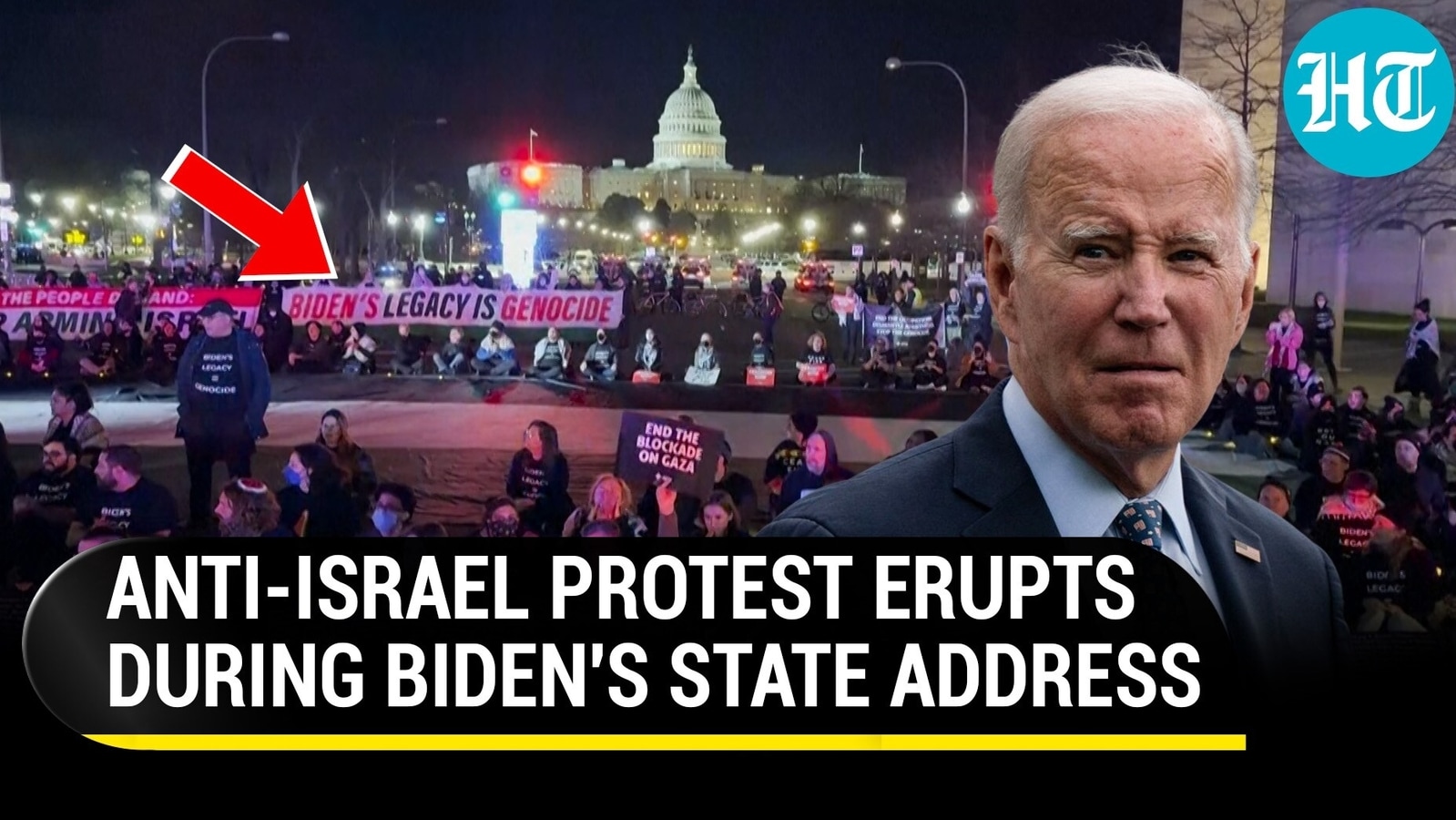 ‘Biden’s Legacy Is Genocide’: Anti-Israel Protesters Block Street Near U.S. Capitol | Chaos Erupts