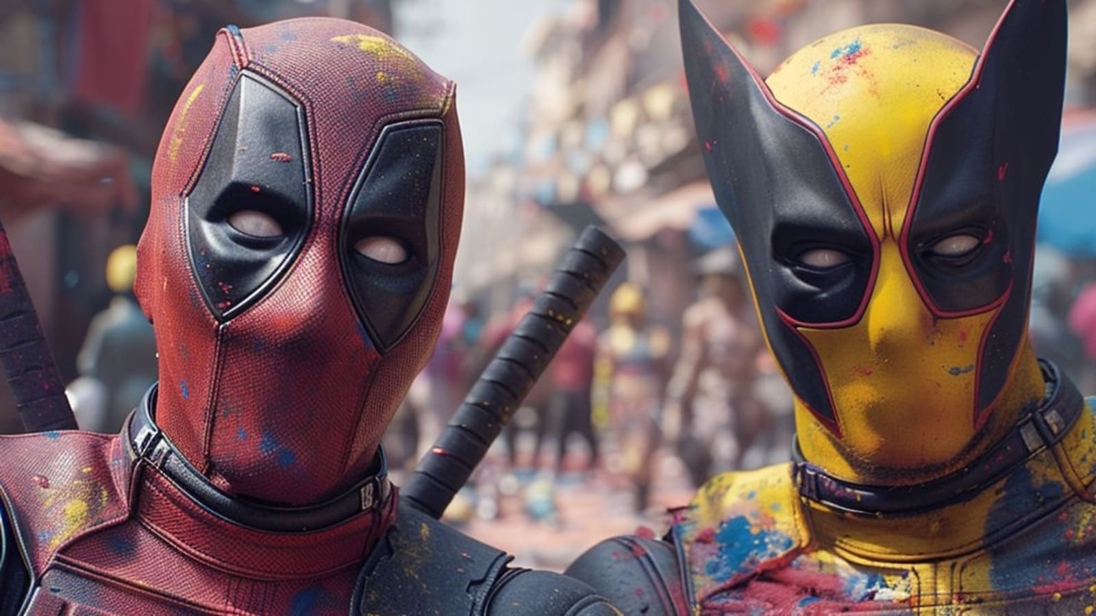 Deadpool and Wolverine go crazy playing Holi in AI images created by fans