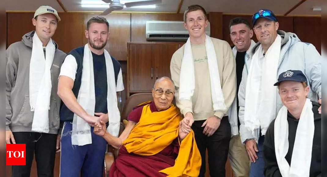 England players meet spiritual leader Dalai Lama ahead of Dharamsala Test | Cricket News - Times of India
