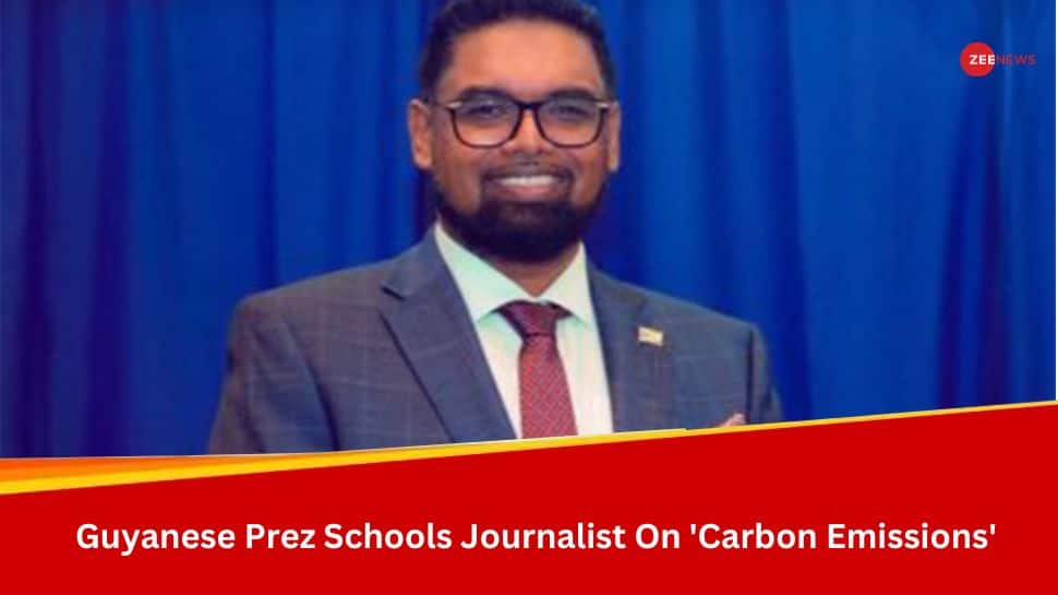 Guyanese President Schools Journalist On Western Hypocrisy On Carbon Emissions - Watch Viral Video