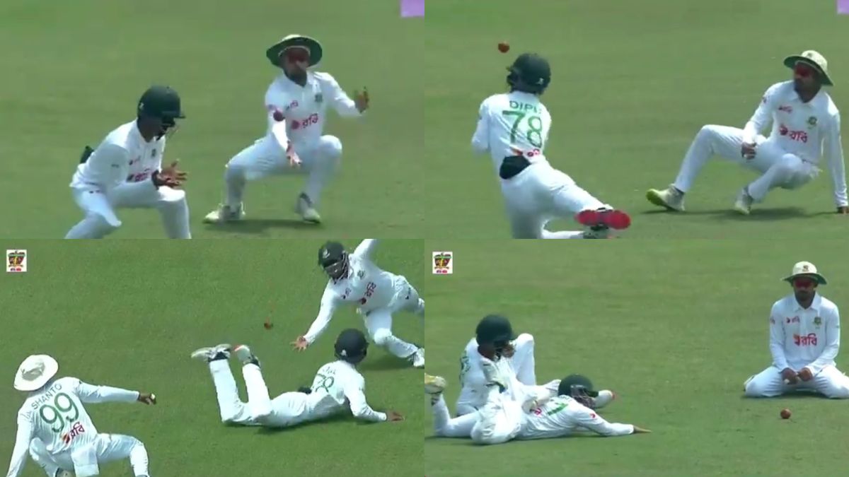 Hilarious! 3 Bangladesh fielders juggle, fumble and still drop the catch as SL batter survives – WATCH