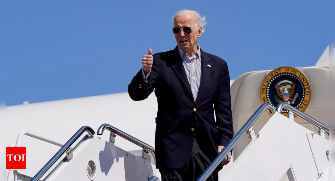 ‘I don’t sit by the door’: US president Biden jokes after series of Boeing mishaps – Times of India