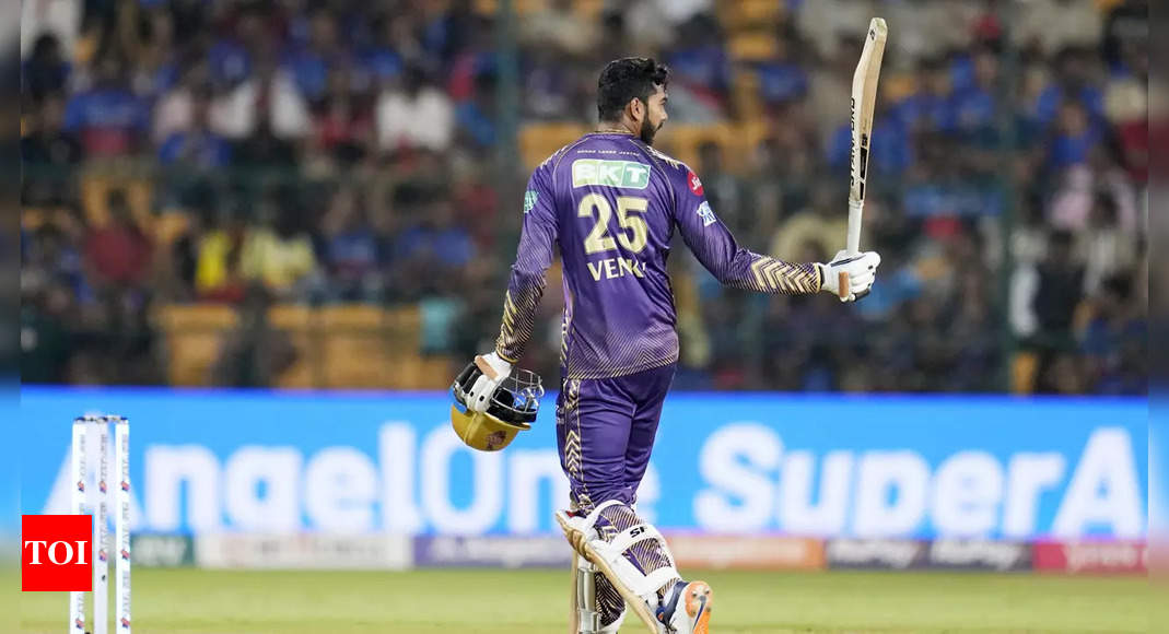 IPL 2024, RCB vs KKR highlights: Venkatesh Iyer’s fifty, Sunil Narine’s cameo carry KKR to seven-wicket win over RCB | Cricket News – Times of India