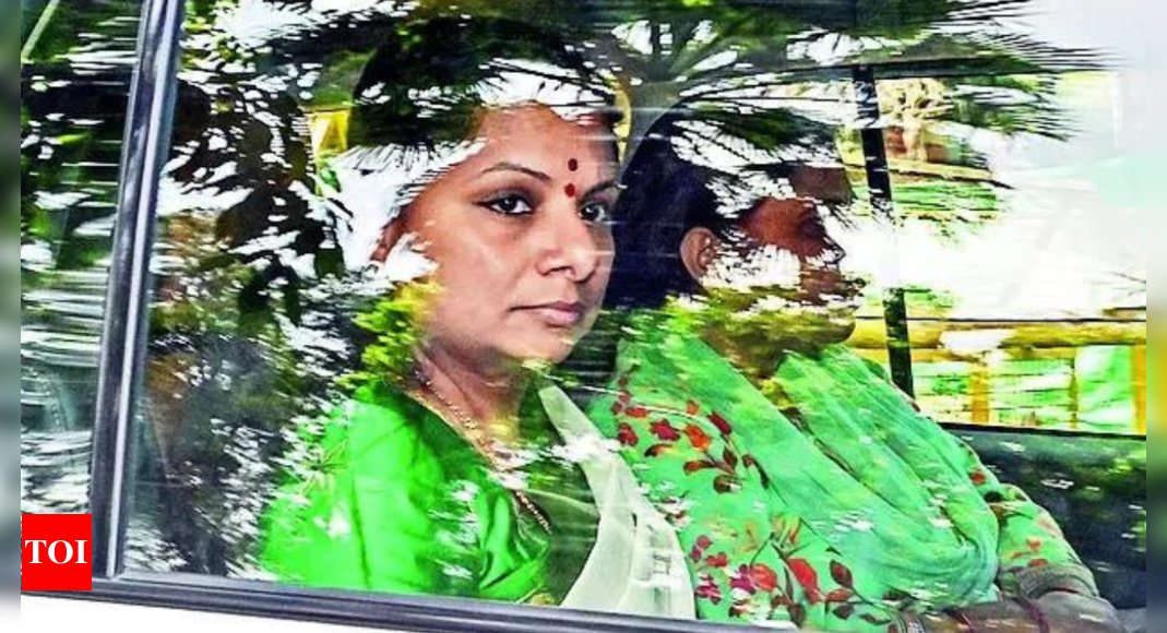 Kavitha sent to judicial custody; says ‘political laundering’ case | India News – Times of India