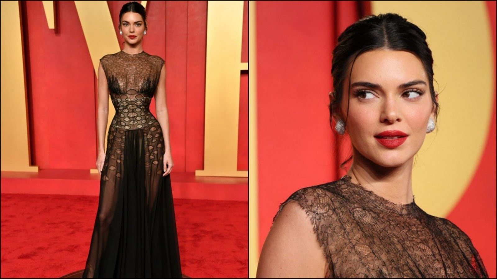 Kendall Jenner’s daring look for Oscars 2024 after party is all about sheer silhouette, lace detailing and chic glam