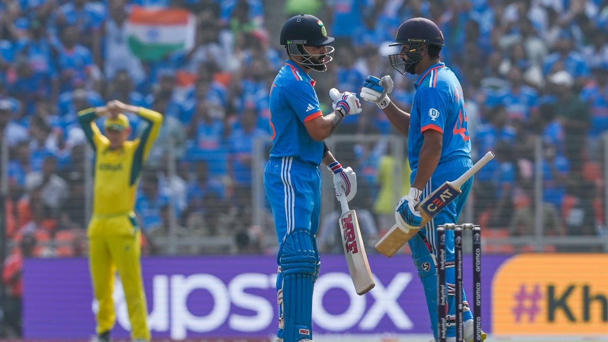 Virat Kohli and Rohit Sharma in action in the ODI World Cup final (PTI)