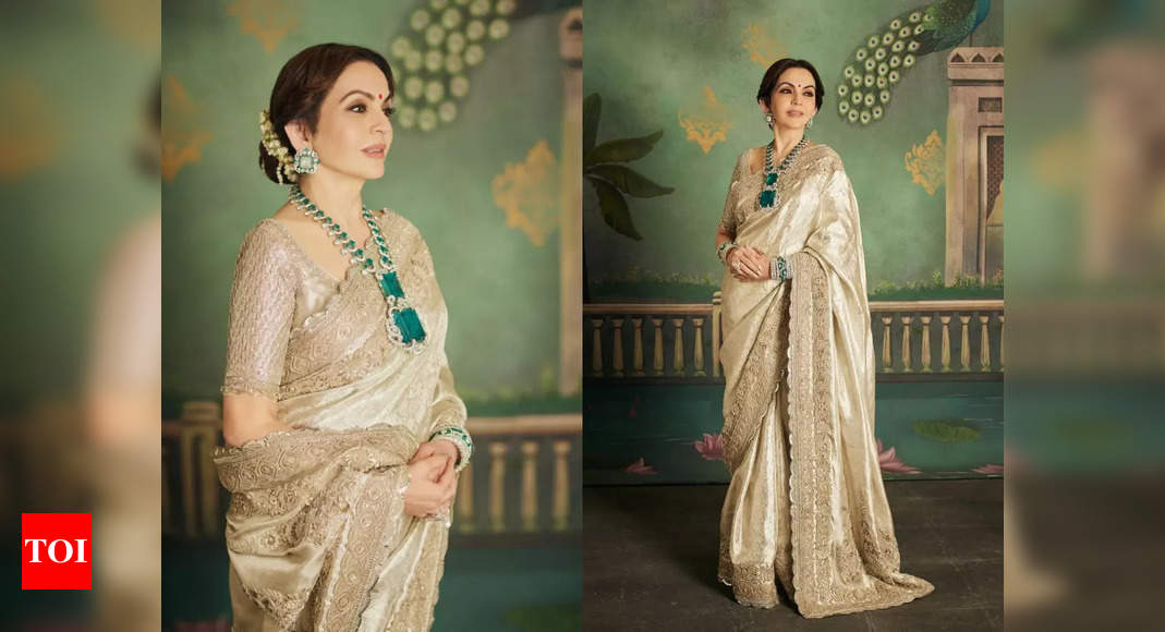 Nita Ambani Pays Respect to Indian Craftsmanship by Donning a Kanchipuram Sari at Anant-Radhika’s Pre-Wedding Festivities | – Times of India