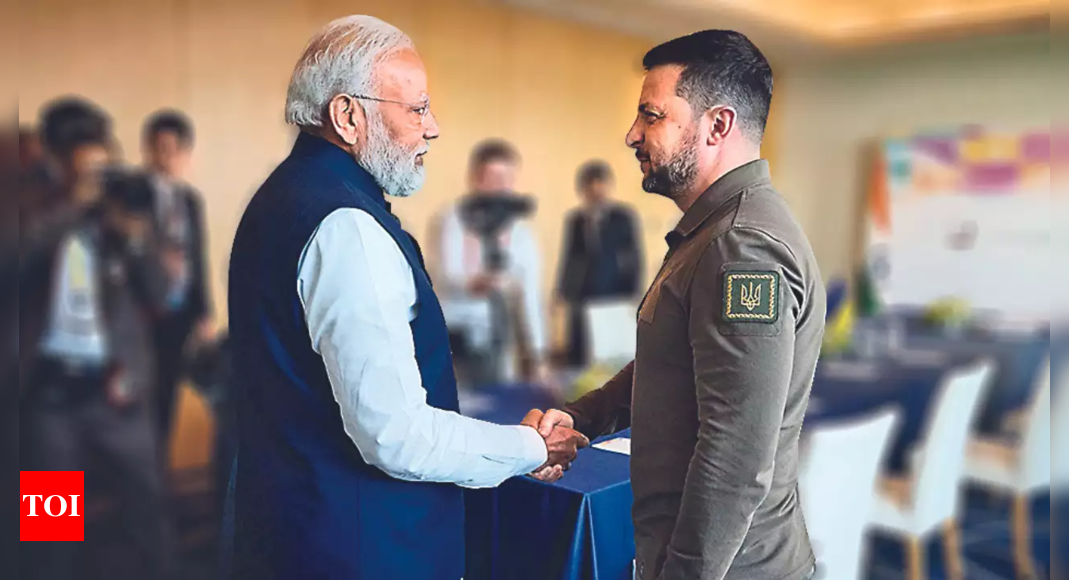 PM Modi speaks to Zelenskyy, supports peace efforts in Ukraine | India News - Times of India