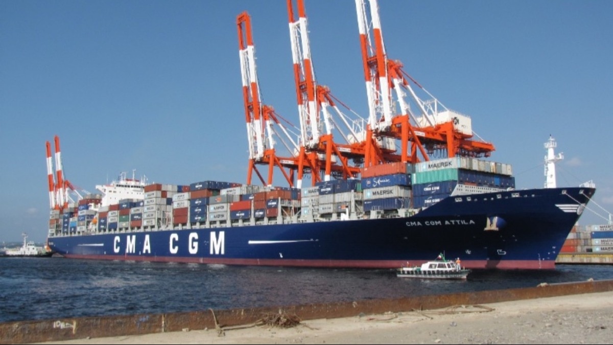 The ship CMA CGM Attila was carrying 'commercial goods', Pakistan claimed. (Photo: vesselfinder.com)