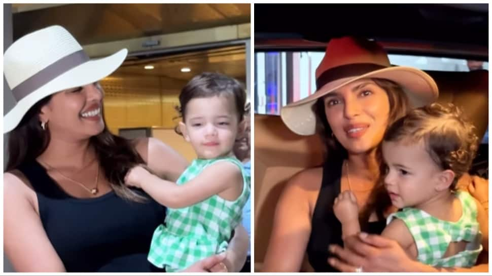 Priyanka Chopra Arrives In Style With Beautiful Daughter Malti At Airport – WATCH