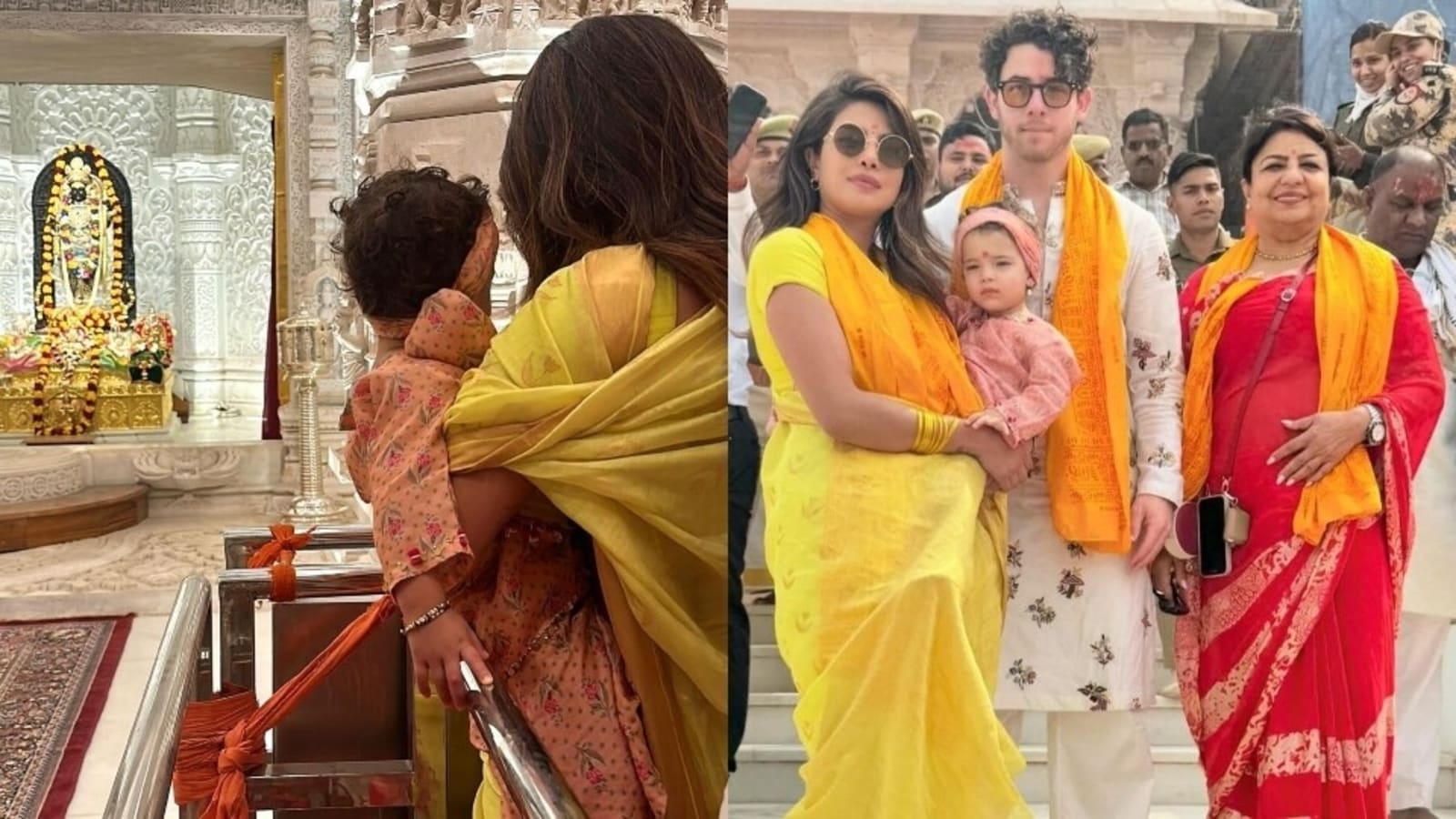 Priyanka Chopra asks Malti Marie to say ‘Ayodhya’ as they visit Ram Mandir with Nick Jonas. Watch