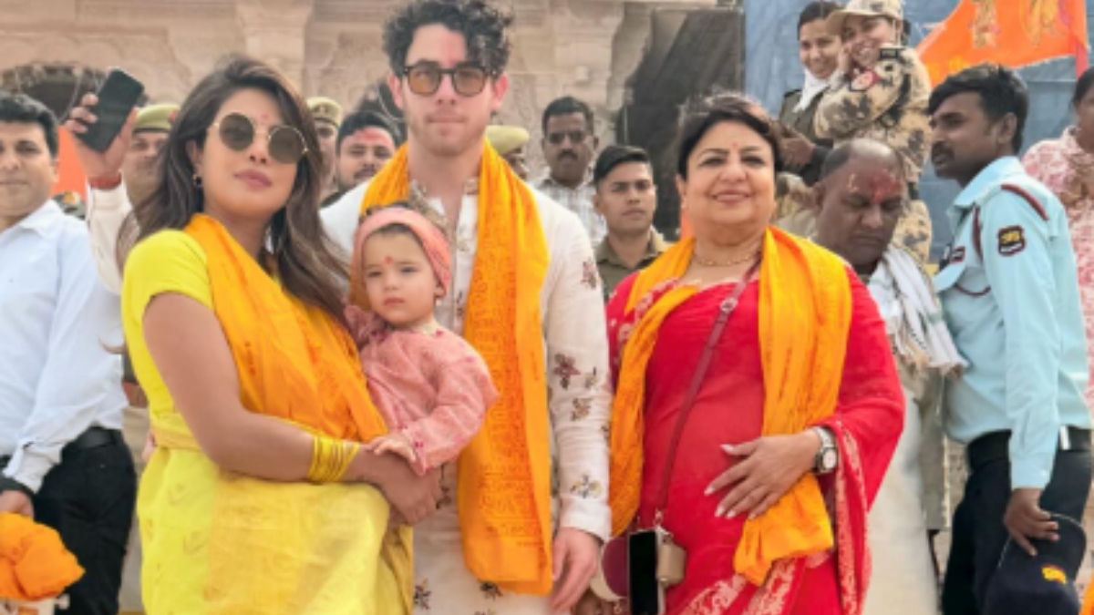 Priyanka Chopra shares pictures from her Ayodhya’s Ram Temple visit with Nick Jonas, Malti Marie | See Photos