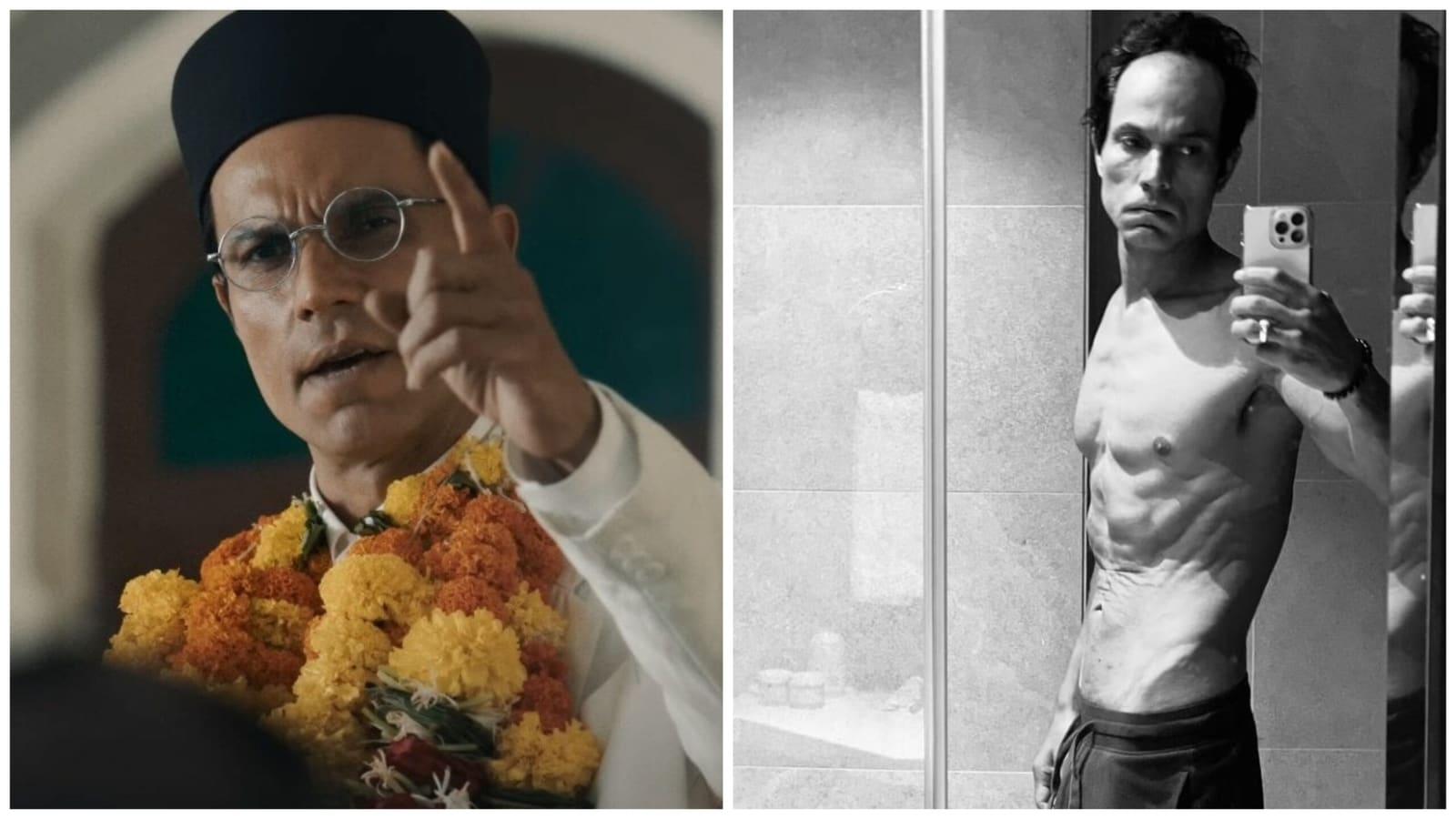 Randeep Hooda posts pics of his epic transformation for Swatantrya Veer Savarkar; fans compare him to Christian Bale