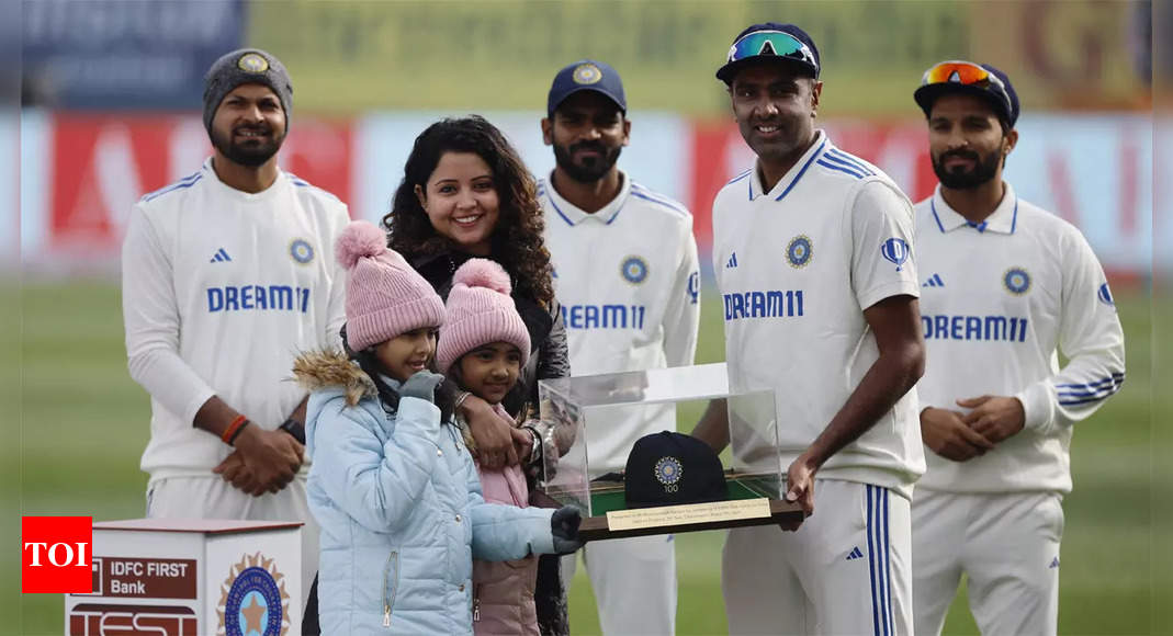 Ravichandran Ashwin joins elite 100-Test club, receives special tribute from Rahul Dravid | Cricket News - Times of India