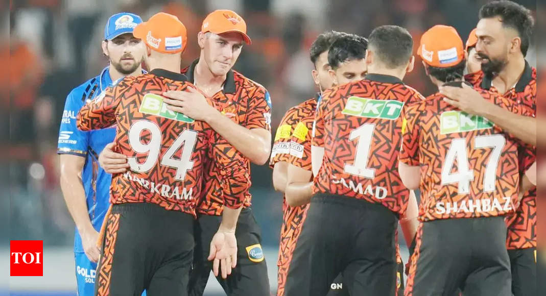 SRH vs MI, IPL 2024 highlights: Records tumble as Sunrisers Hyderabad outmuscle Mumbai Indians in a six-hitting fest | Cricket News – Times of India