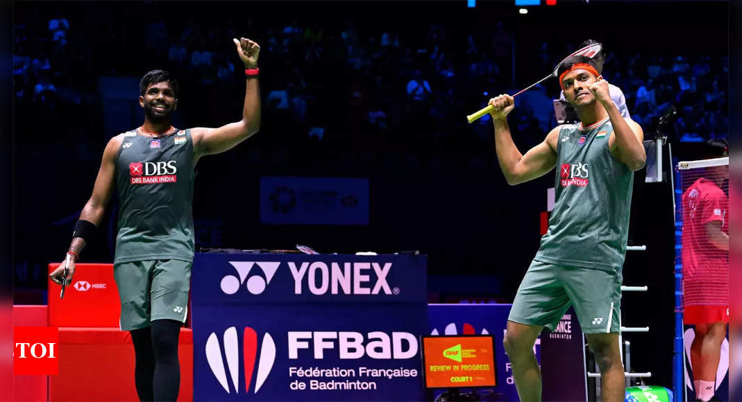 Satwiksairaj Rankireddy-Chirag Shetty win French Open doubles title | Badminton News – Times of India