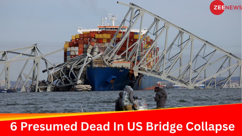 US Bridge Collapse: Six Workers Presumed Dead After Ship Knocks Down Baltimore Bridge