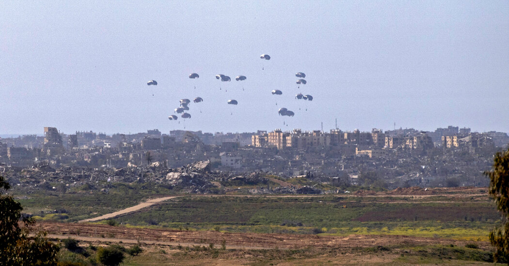 U.S. Conducts 2nd Airdrop but Will Not Use Troops on the Ground in Aid Effort