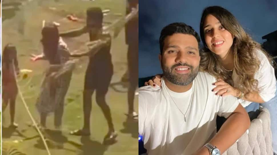 WATCH: Hardik Pandya Hugs Rohit Sharmas Wife Ritika Sajdeh During Holi Celebrations Amid Captaincy Controversy