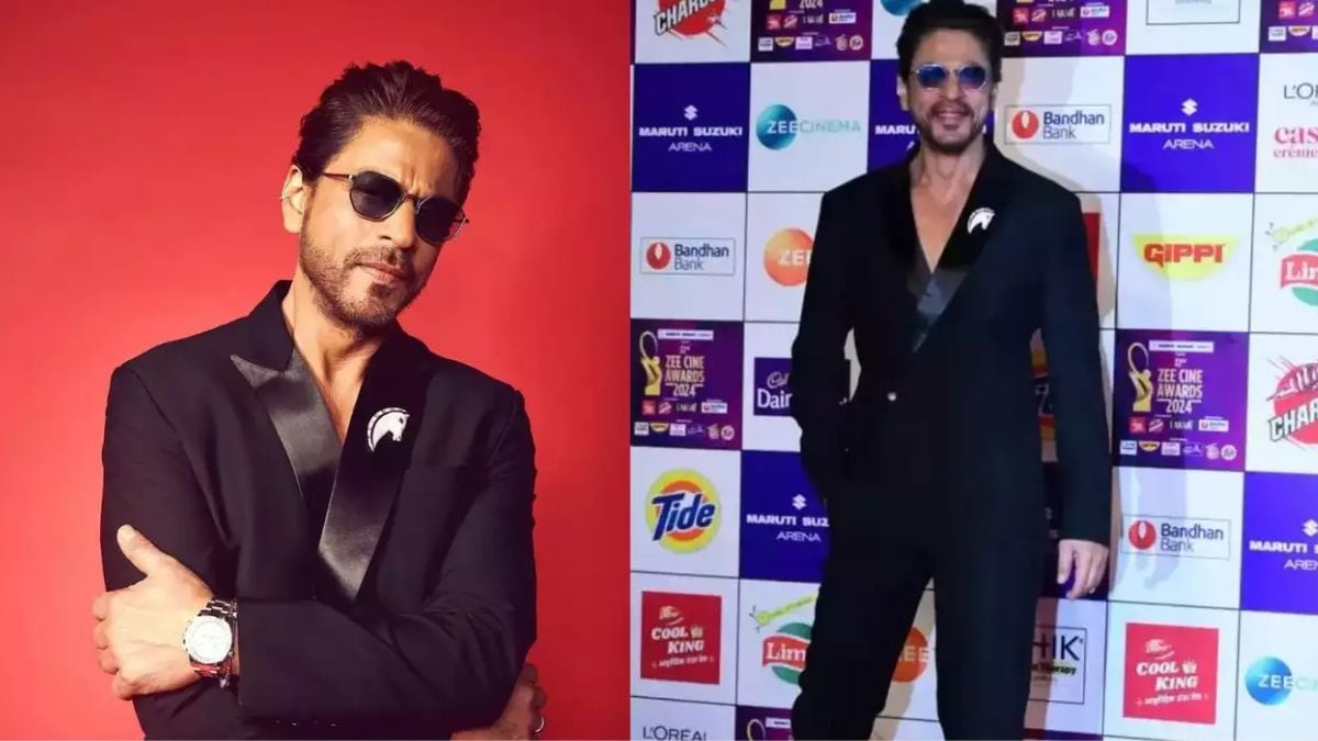 WATCH: Shah Rukh Khan steals hearts in an all-black suit and stylish sleek hairdo as he wins Best Actor award for ‘Jawan’