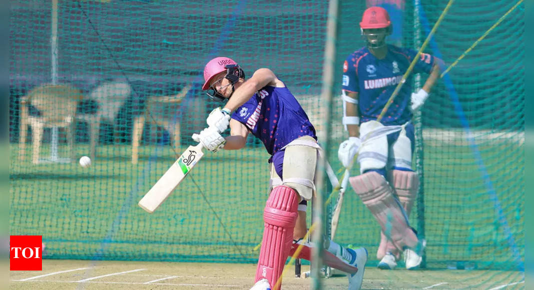 Watch: Jos Buttler attempts MS Dhoni’s iconic helicopter shot in Rajasthan Royals net session | Cricket News – Times of India