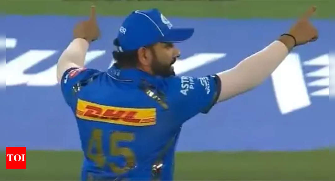 Watch: Rohit Sharma takes charge of field placements as Mumbai Indians struggle against Sunrisers Hyderabad’s onslaught | Cricket News – Times of India