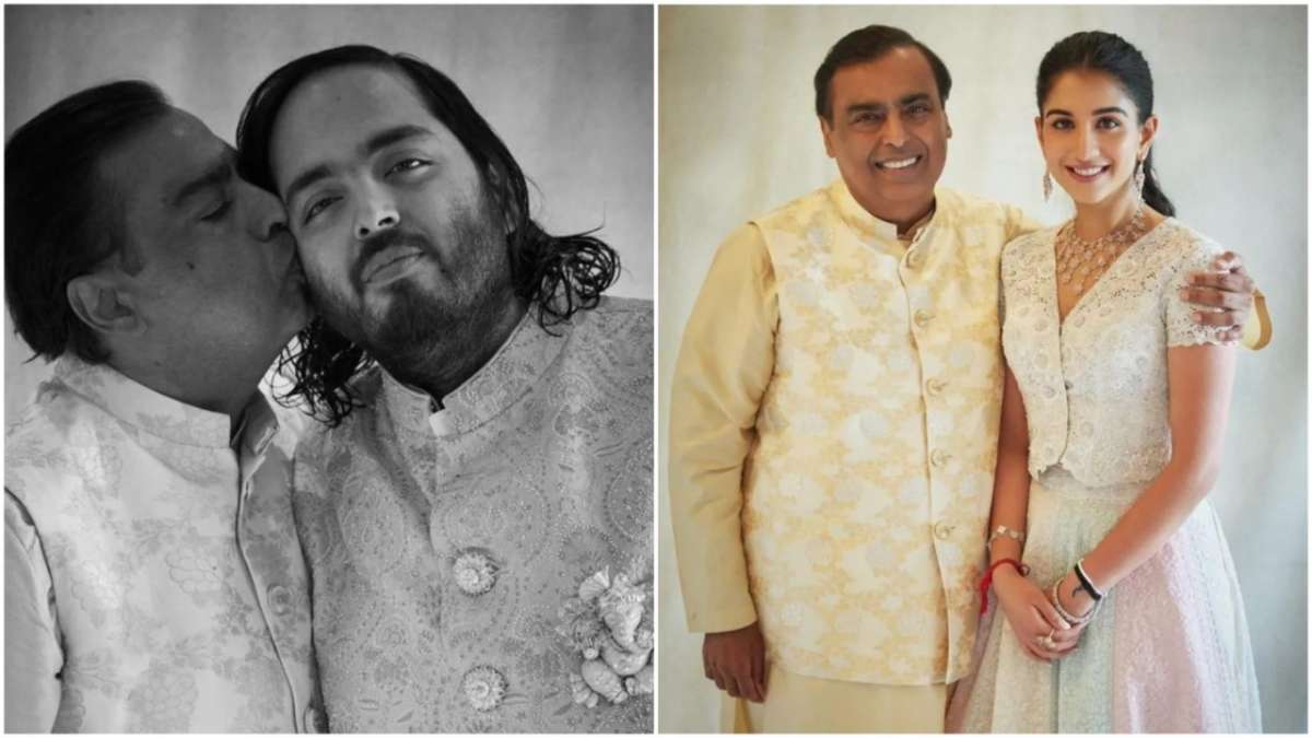बेटे अनंत को चूमते तो होने वाली बहू राधिका पर प्यार लुटाते दिखे मुकेश-नीता अंबानी - India TV Hindi