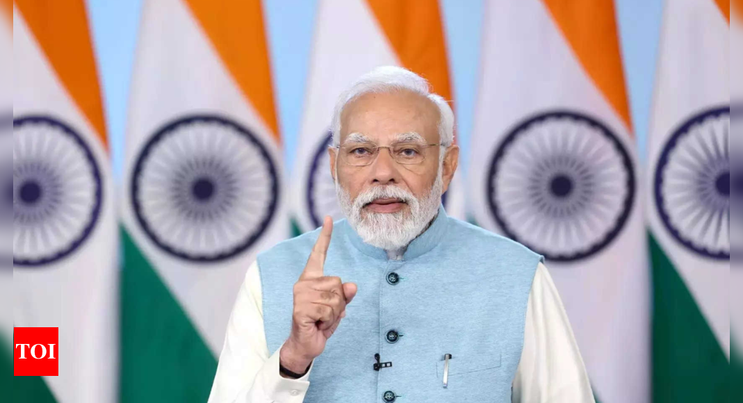 ‘Democracy delivers’: PM Modi lays stone of 3 semiconductor plants | India News - Times of India