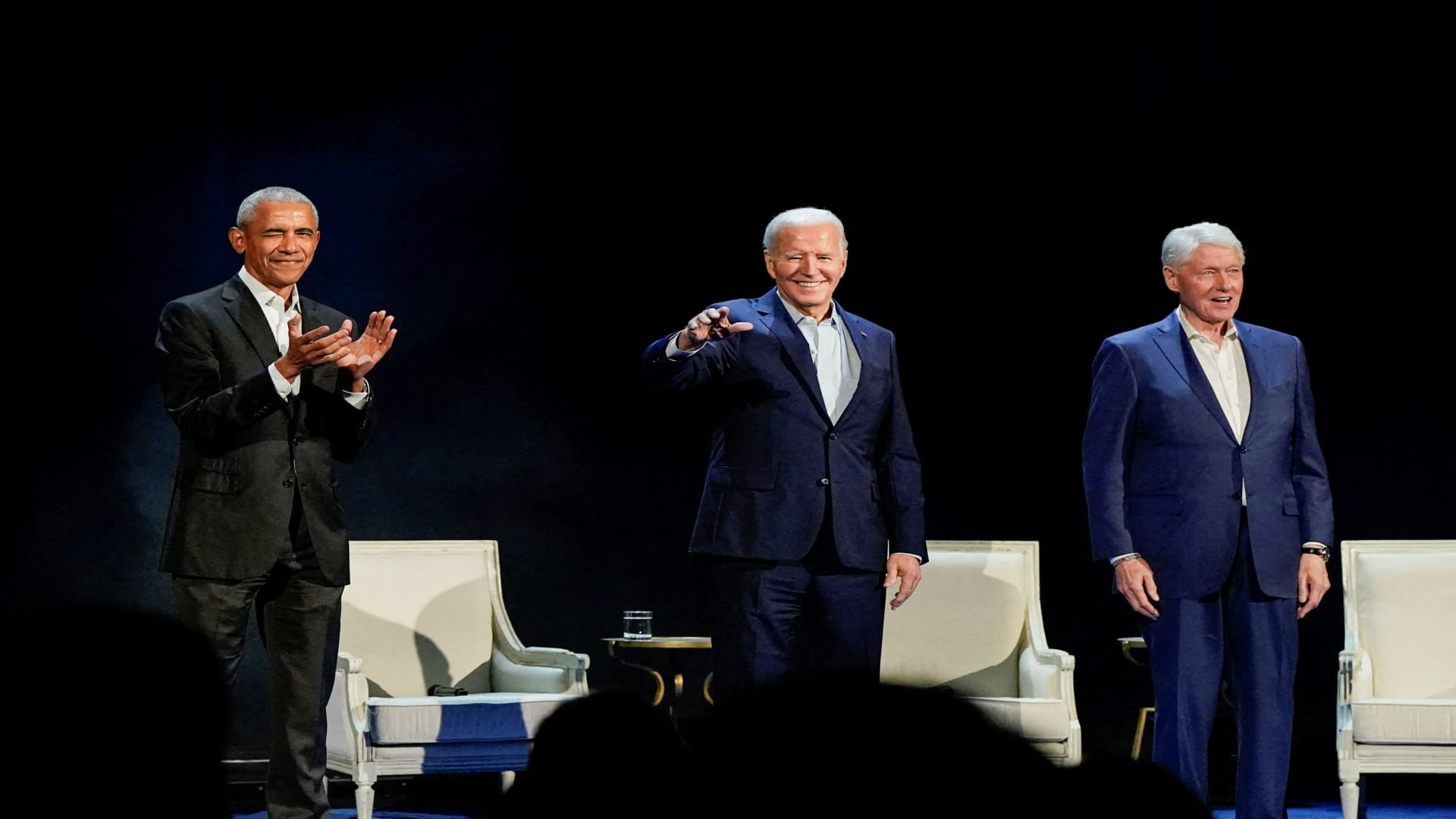 3 presidents, celebrity performances and protester interruptions at Biden campaign’s $26M fundraiser