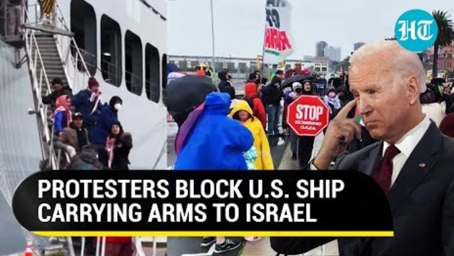 Angry Americans Chain Themselves To U.S. Ship Carrying Weapons For Israel; ‘Won’t Let You…’