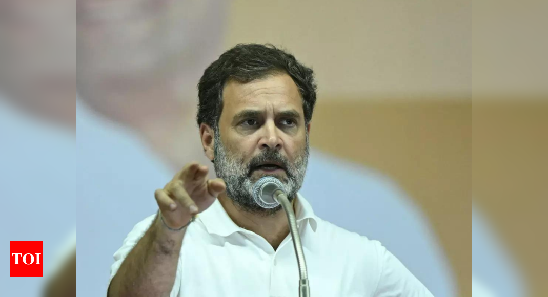 BJP accuses Congress leader Rahul Gandhi of making false claim about rise in poverty, files complaint with EC | India News – Times of India