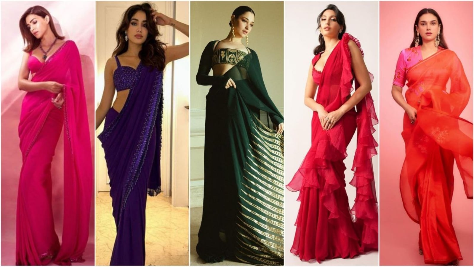 Chaitra Navratri 2024 fashion: 9 trendy celeb-inspired saree outfits for each day of the festival