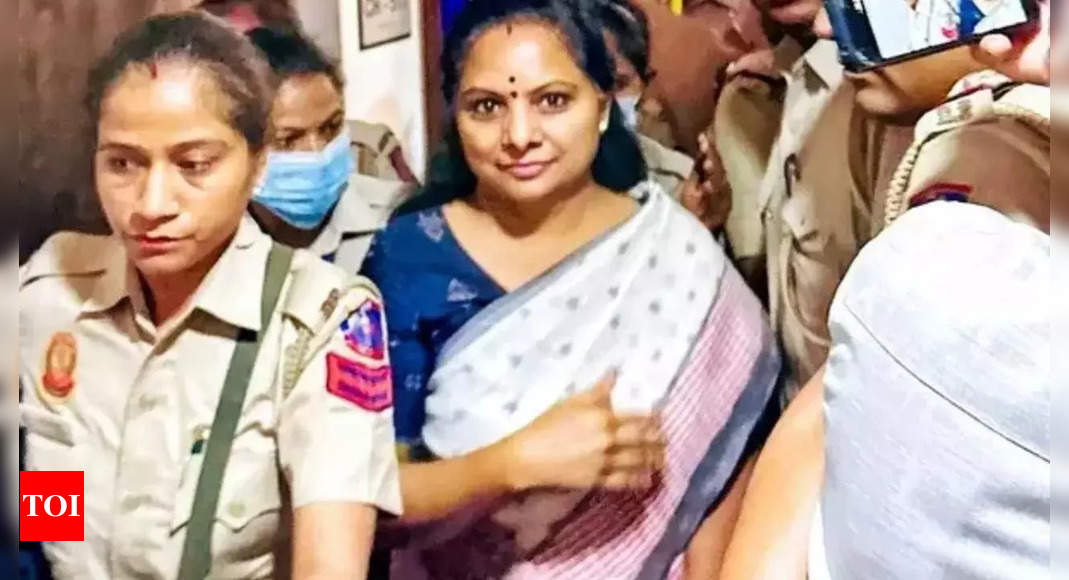 Delhi court extends K Kavitha’s judicial custody till April 23 in excise policy case | India News – Times of India