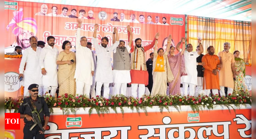 Haryana CM woo voters claiming overall development by BJP government | India News – Times of India