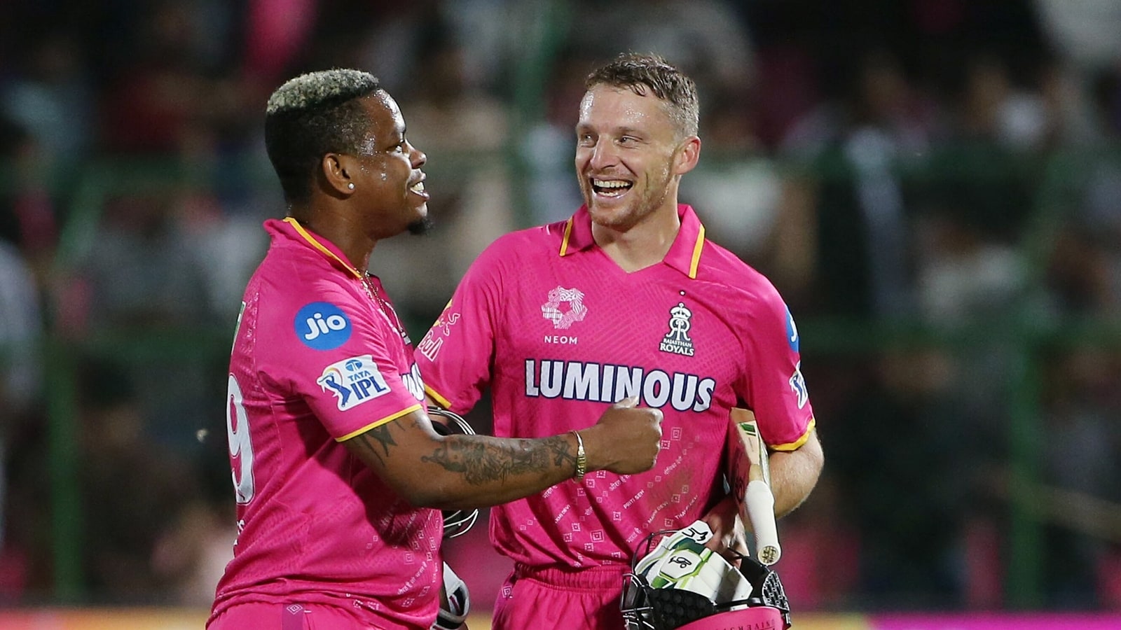 ‘His celebration was better than the shot’: Jos Buttler reveals Shimron Hetmyer’s advice for six to reach 100* vs RCB