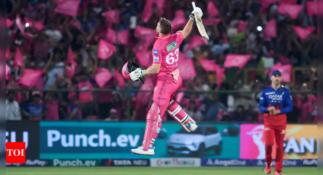 IPL 2024 RR vs RCB highlights: Jos Buttler century trumps Virat Kohli’s record-extending ton as Rajasthan Royals make it four in four | Cricket News – Times of India