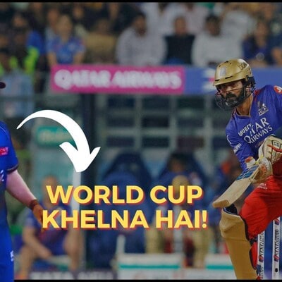 IPL 2024:Watch Rohit’s cheeky remark on Karthik for T20 World Cup selection