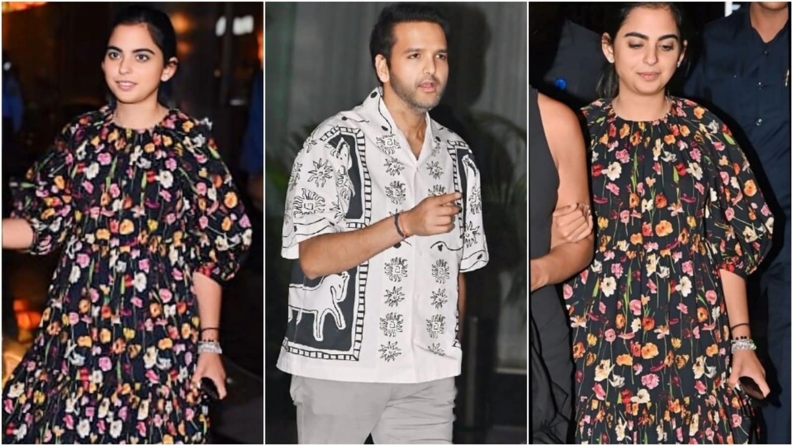 Isha Ambani chooses floral dress and no-makeup look for dinner date with Anand Piramal and friends. See pics inside