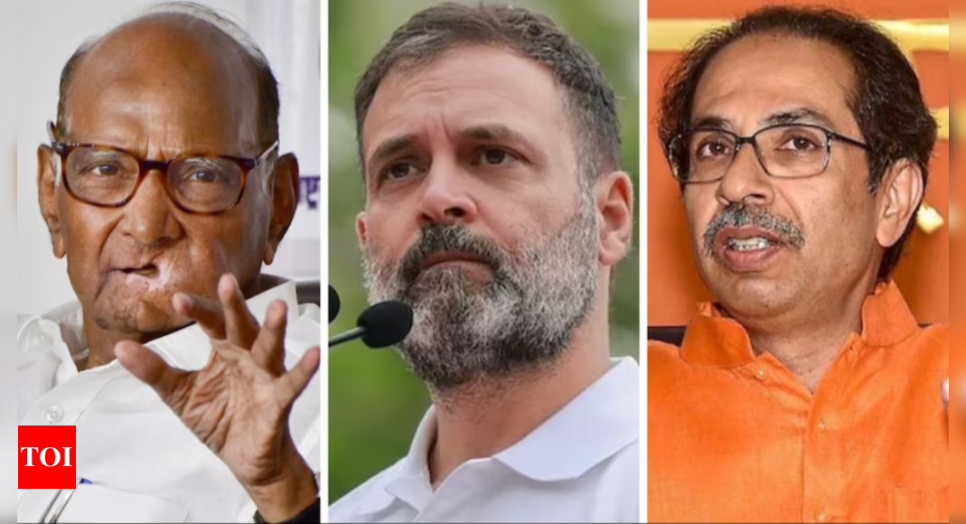 Lok Sabha polls: MVA announces seat-sharing for Maharashtra; Uddhav’s Sena gets 21 seats, Congress 17, NCP 10 | India News – Times of India