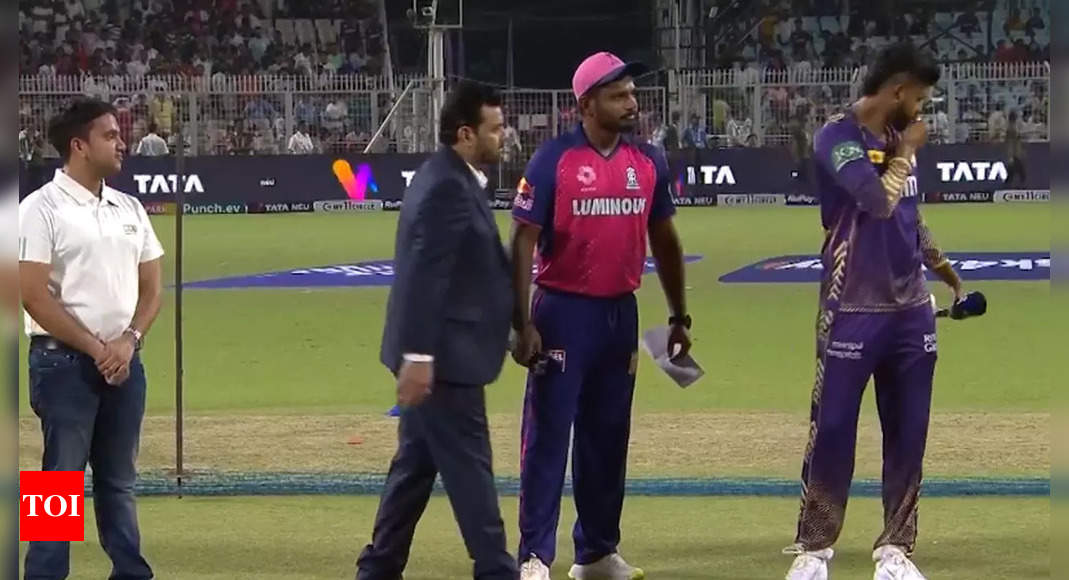 Luck finally eludes Shreyas Iyer! KKR skipper loses toss against RR despite kissing coin before flipping | Cricket News – Times of India