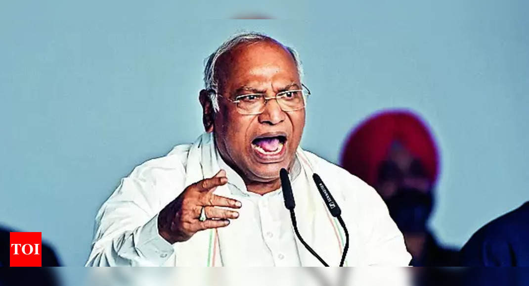 Mallikarjun Kharge: PM Modi building false narrative on Katchatheevu | India News – Times of India